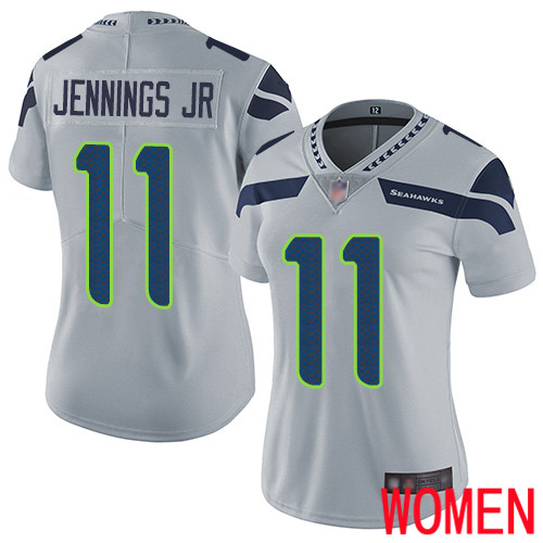 Seattle Seahawks Limited Grey Women Gary Jennings Jr. Alternate Jersey NFL Football #11 Vapor Untouchable->women nfl jersey->Women Jersey